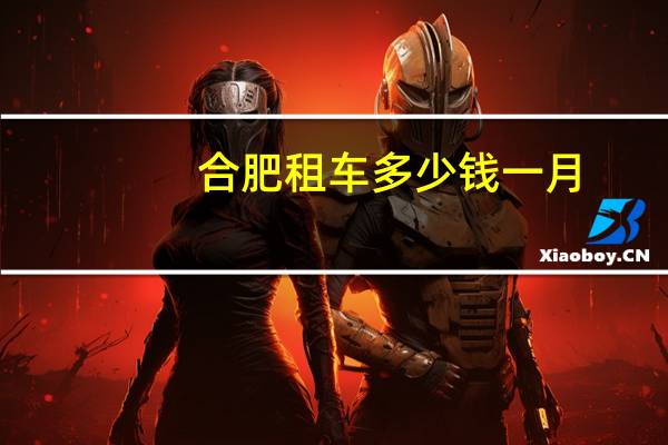 合肥租车多少钱一月