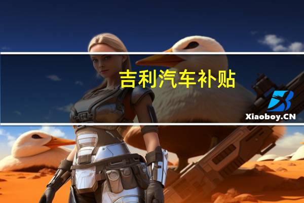 吉利汽车补贴