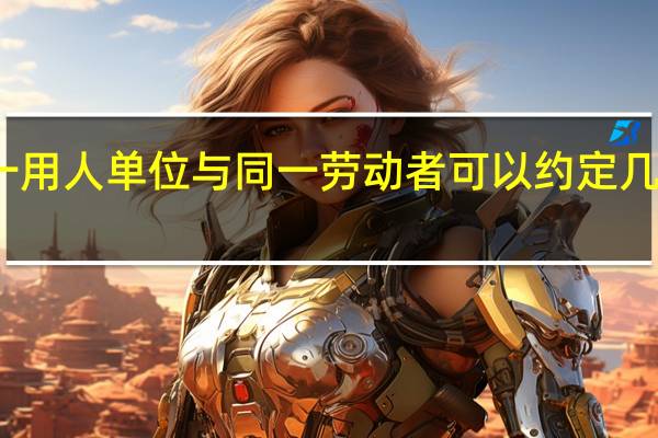同一用人单位与同一劳动者可以约定几次试用期