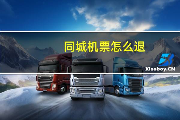 同城机票怎么退