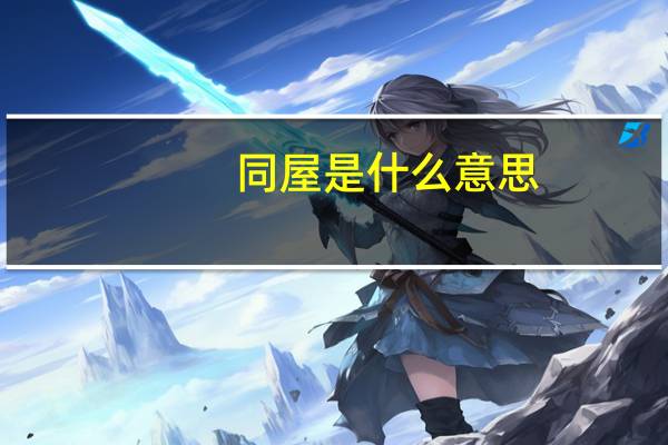 同屋是什么意思