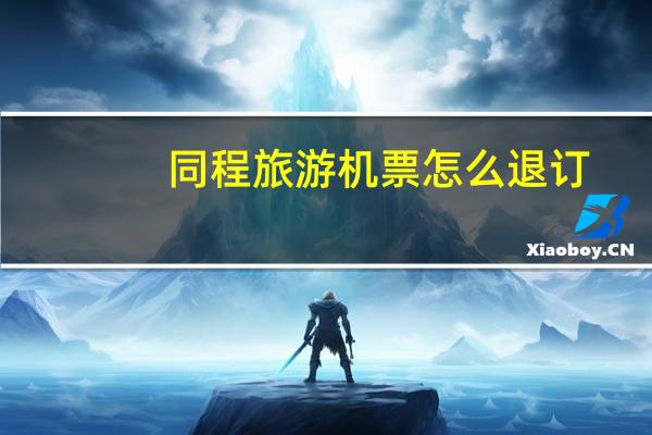 同程旅游机票怎么退订