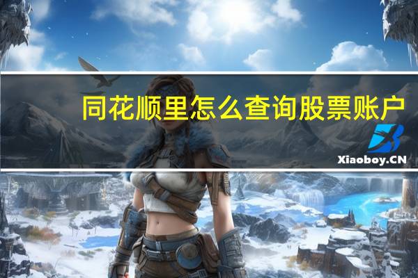同花顺里怎么查询股票账户