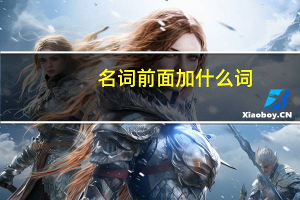 名词前面加什么词