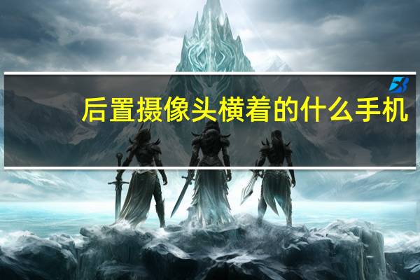后置摄像头横着的什么手机