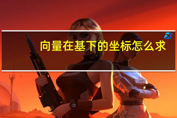 向量在基下的坐标怎么求