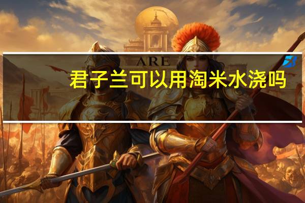 君子兰可以用淘米水浇吗