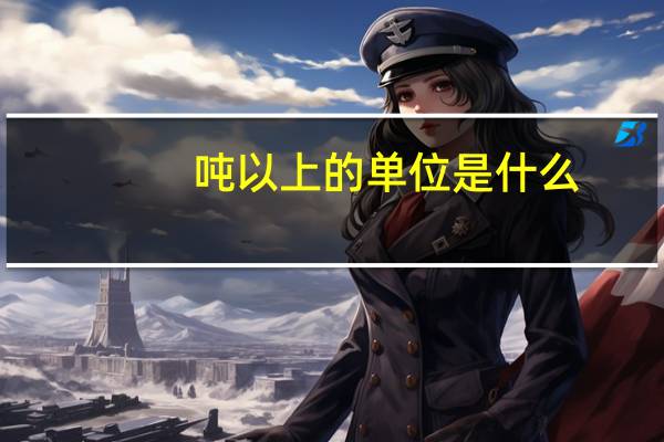 吨以上的单位是什么