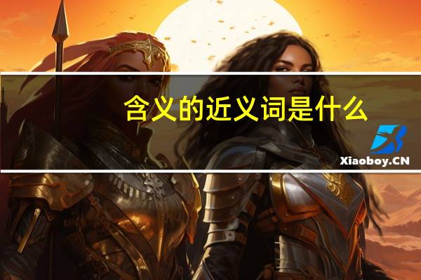 含义的近义词是什么