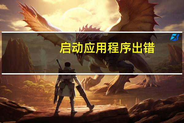 启动应用程序出错
