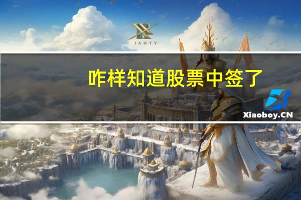 咋样知道股票中签了