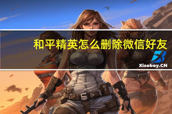 和平精英怎么删除微信好友