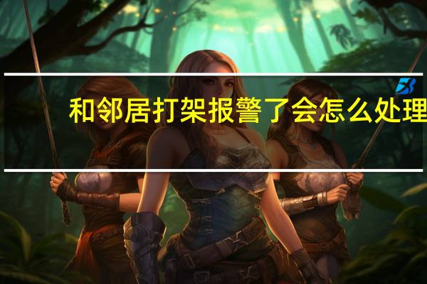 和邻居打架报警了会怎么处理