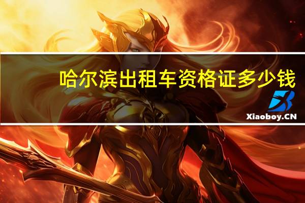 哈尔滨出租车资格证多少钱