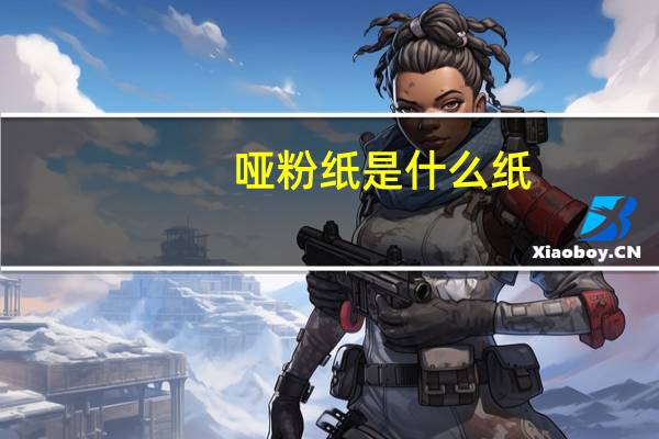 哑粉纸是什么纸
