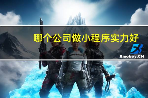 哪个公司做小程序实力好