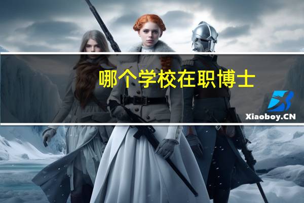 哪个学校在职博士