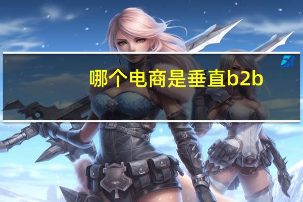 哪个电商是垂直b2b