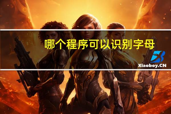 哪个程序可以识别字母