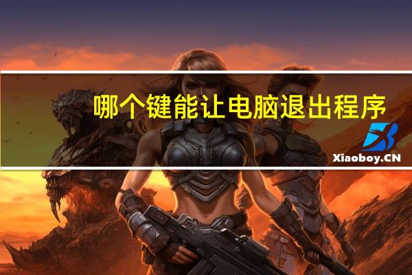 哪个键能让电脑退出程序