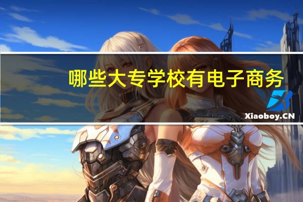 哪些大专学校有电子商务