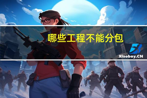 哪些工程不能分包