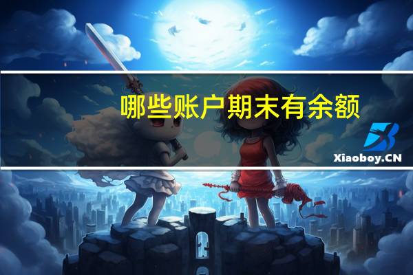 哪些账户期末有余额