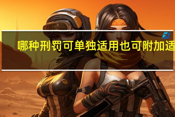 哪种刑罚可单独适用也可附加适用