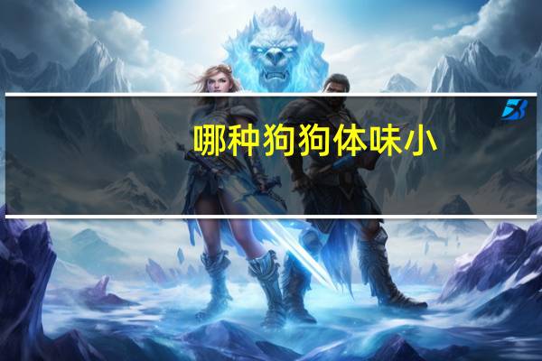 哪种狗狗体味小