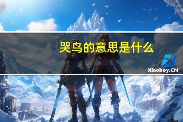 哭鸟的意思是什么