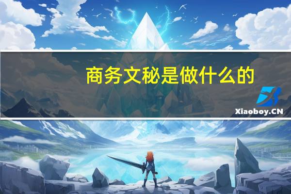 商务文秘是做什么的