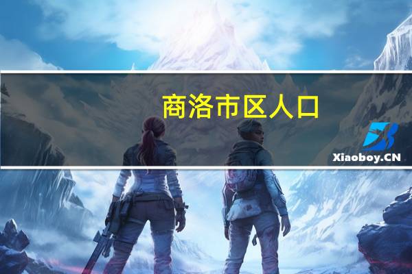 商洛市区人口