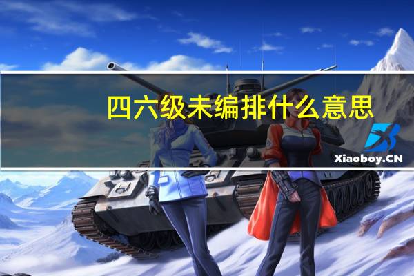 四六级未编排什么意思