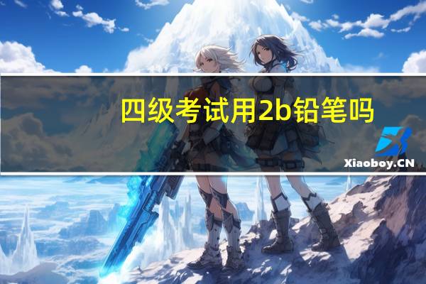 四级考试用2b铅笔吗
