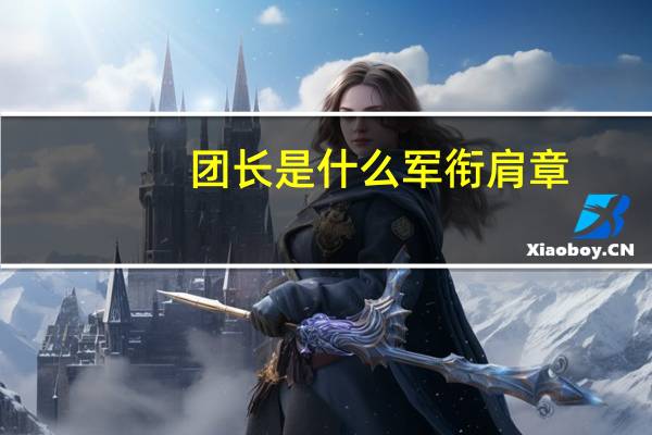 团长是什么军衔肩章