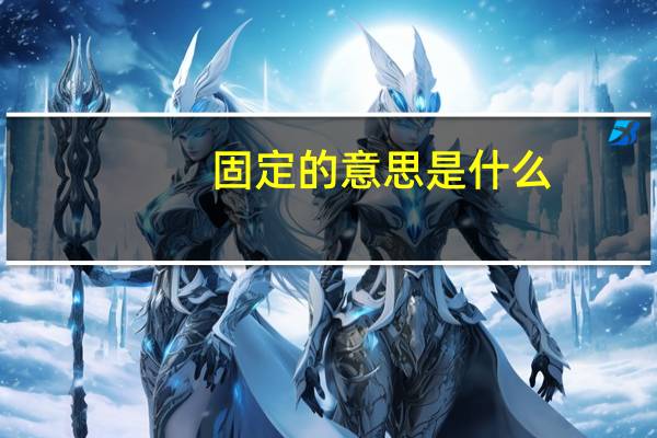 固定的意思是什么