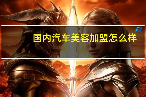 国内汽车美容加盟怎么样
