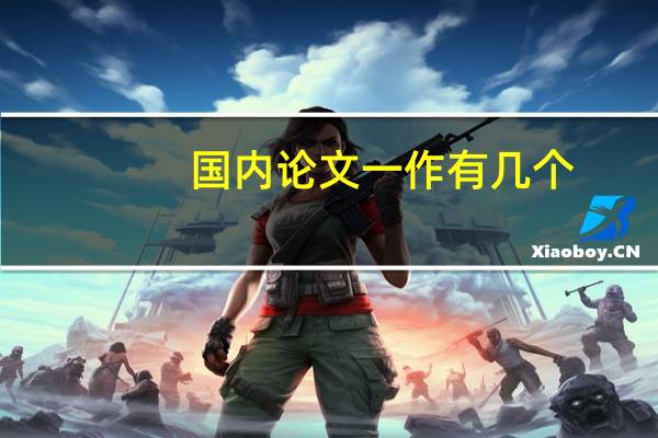 国内论文一作有几个