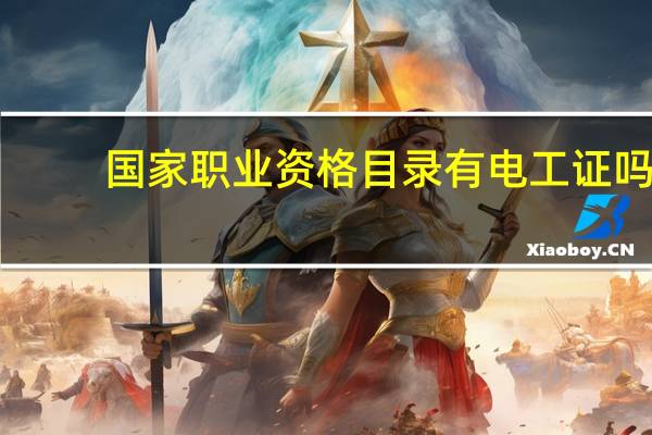 国家职业资格目录有电工证吗