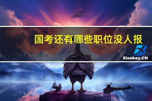 国考还有哪些职位没人报