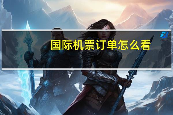 国际机票订单怎么看