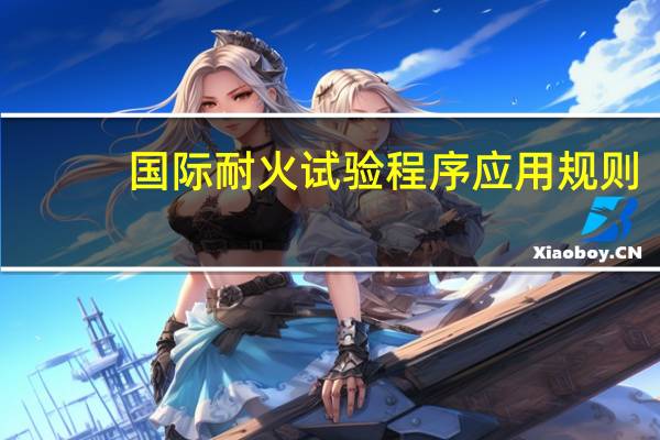 国际耐火试验程序应用规则