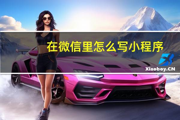 在微信里怎么写小程序
