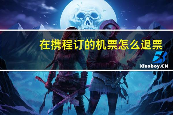 在携程订的机票怎么退票