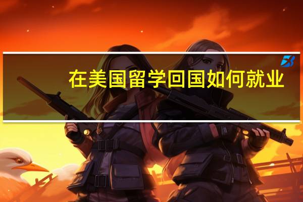 在美国留学回国如何就业