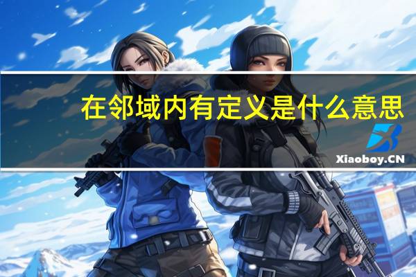 在邻域内有定义是什么意思