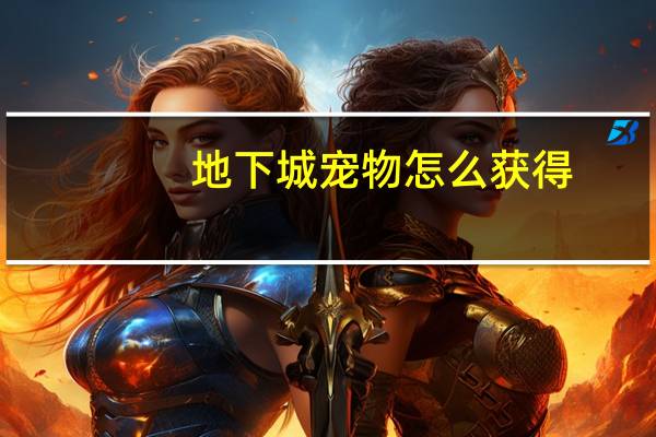 地下城宠物怎么获得