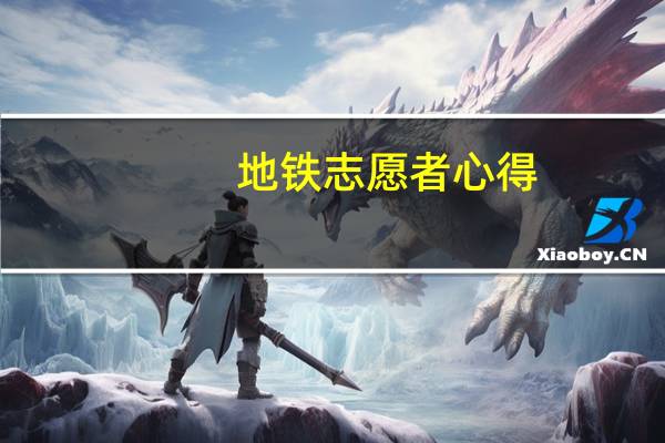 地铁志愿者心得