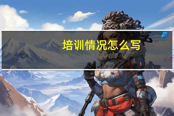 培训情况怎么写