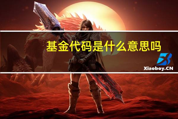 基金代码是什么意思吗